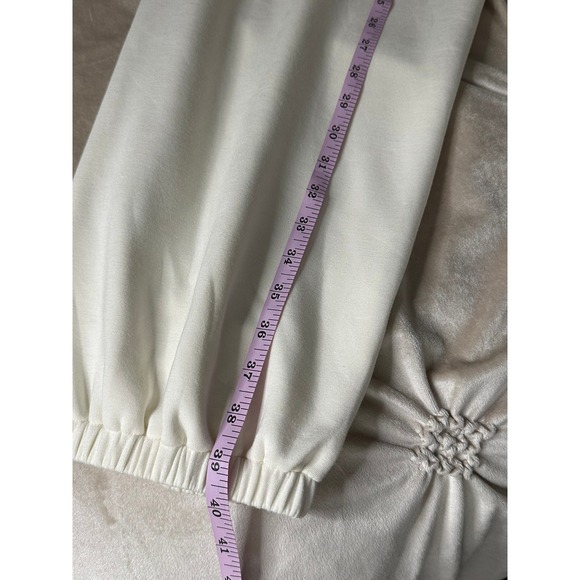 Varley Cream White Full Zip Tracksuit Jumpsuit Jogger Lounge Athleisure Large - Picture 8 of 11